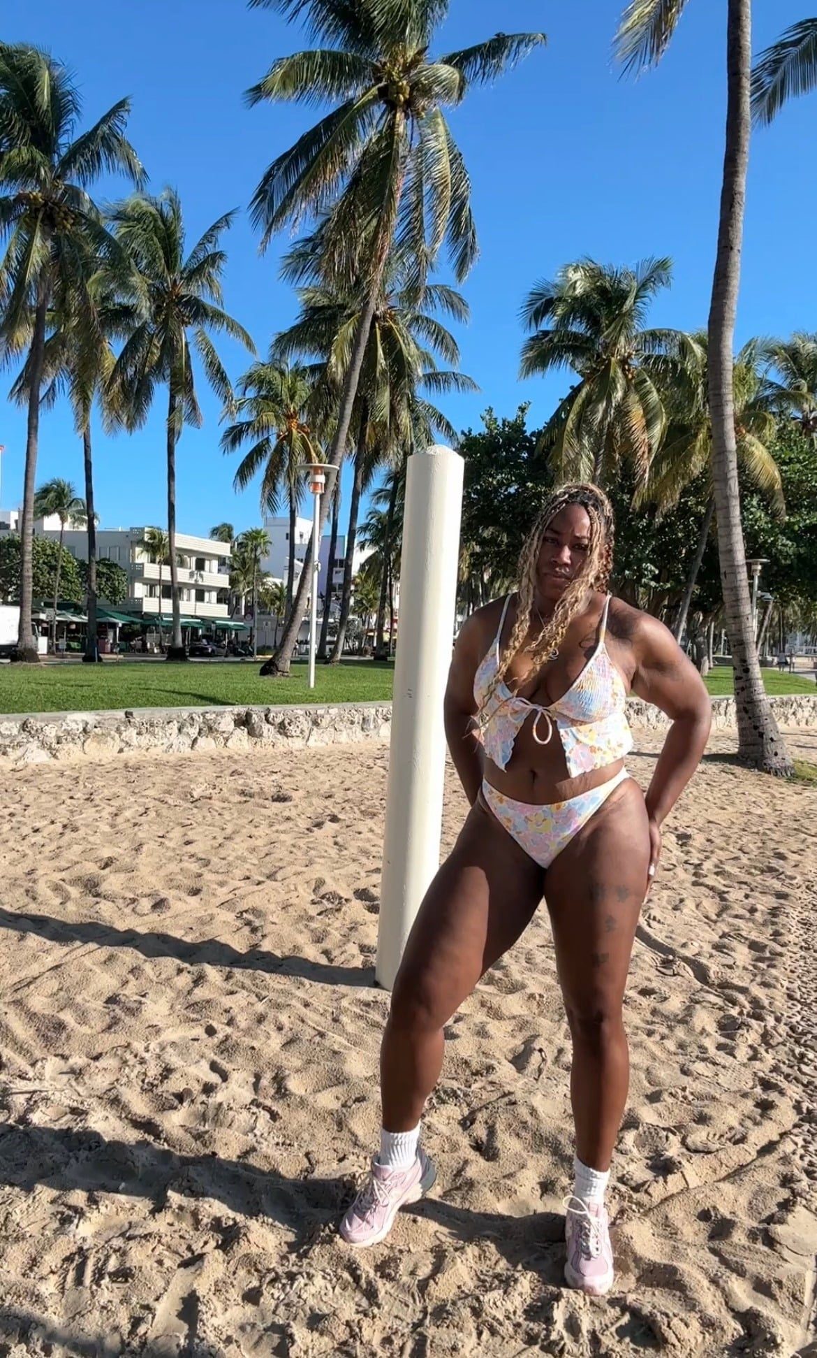 Coach Von training outdoors