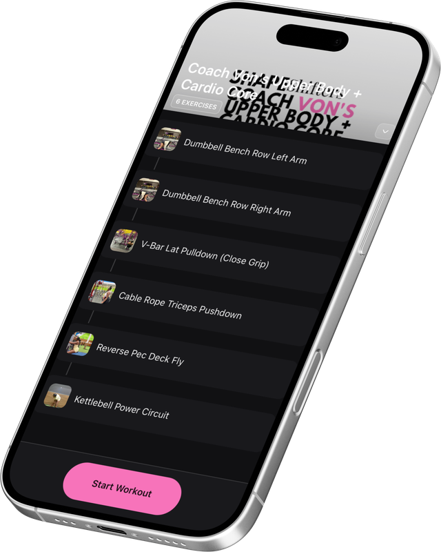 Exercise demonstrations — inside the coaching app