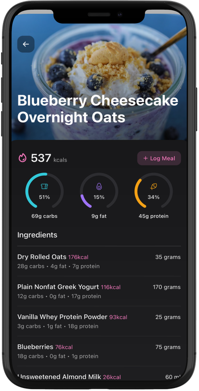 Recipes — inside the coaching app